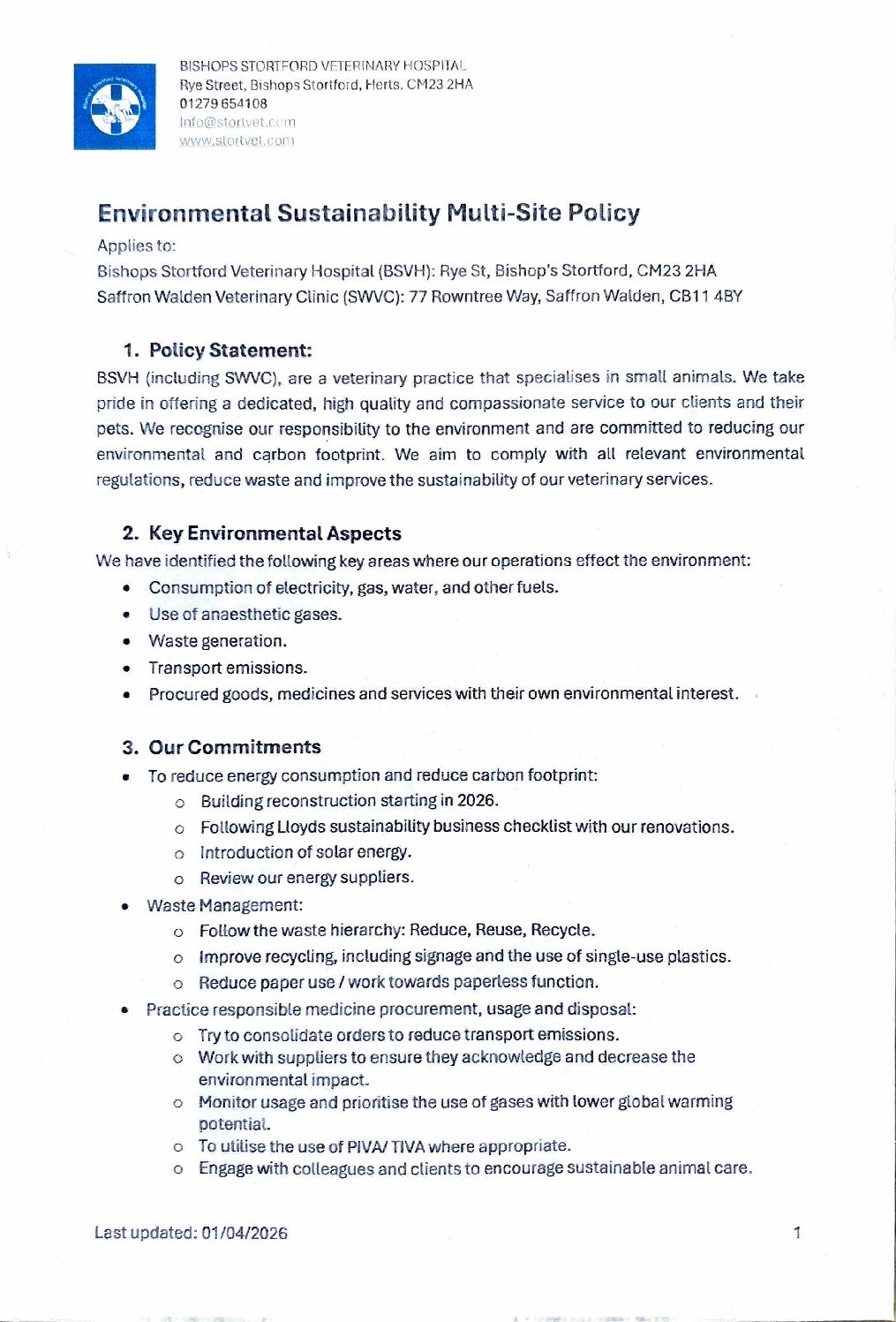 Sustainability policy signed